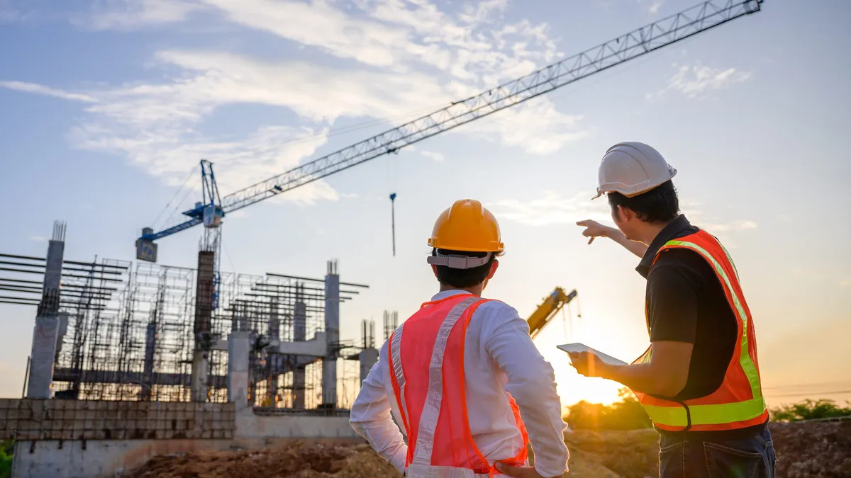 Construction management team coordination